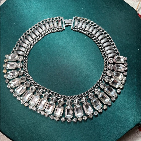 Source Unknown‎ Silver Art Deco Necklace - Picture 1 of 8